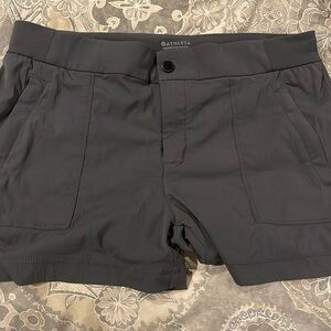 Athleta dark gray shorts front pockets